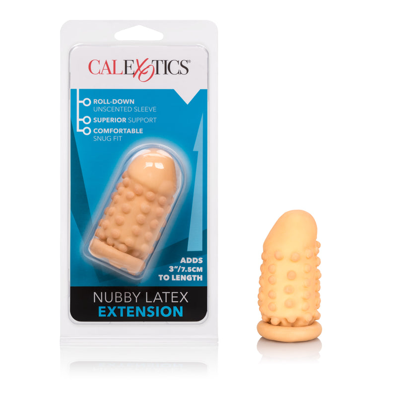 CalExotics 3 Inch Latex Extension - Nubby - Ivory