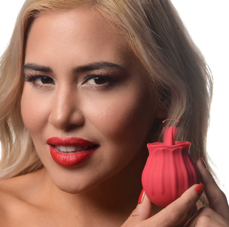 XR Brands Bloomgasm - Wild Violet 10x Licking Clit Stimulator - Red