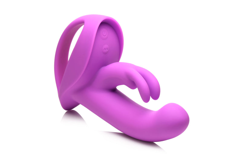 XR Brands 10x Come Hither Rocket Silicone Vibrator - Purple