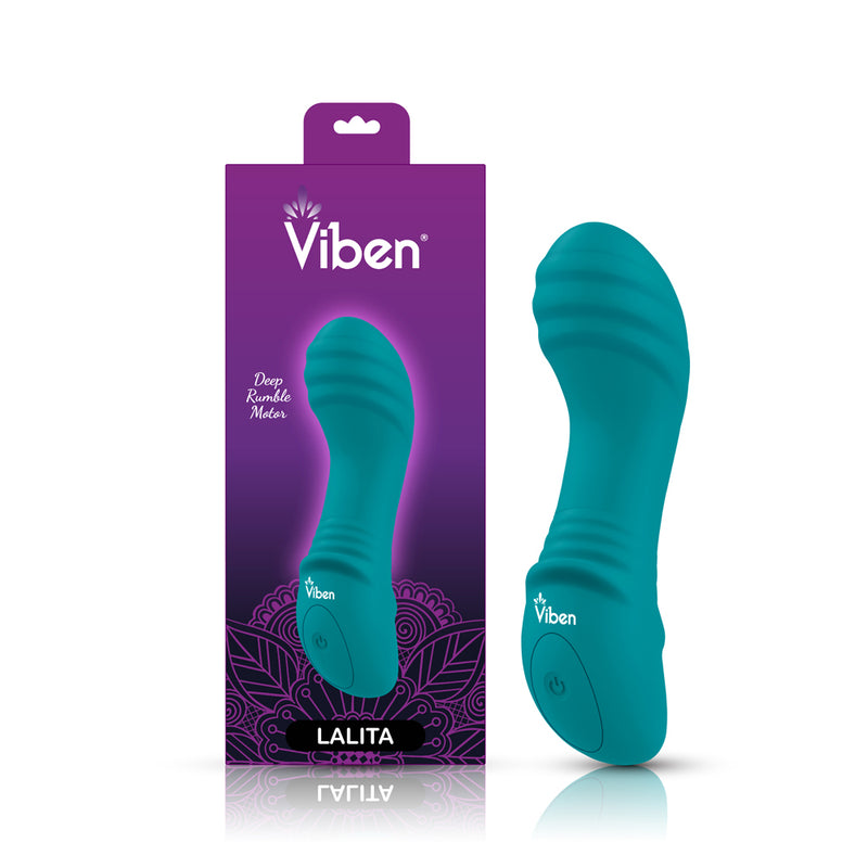 Viben Lalita Mini Pleasure Ridges G-Spot Vibe - Ocean