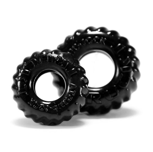 Oxballs Truckt 2 Piece Cockring Set Atomic Jock - Black