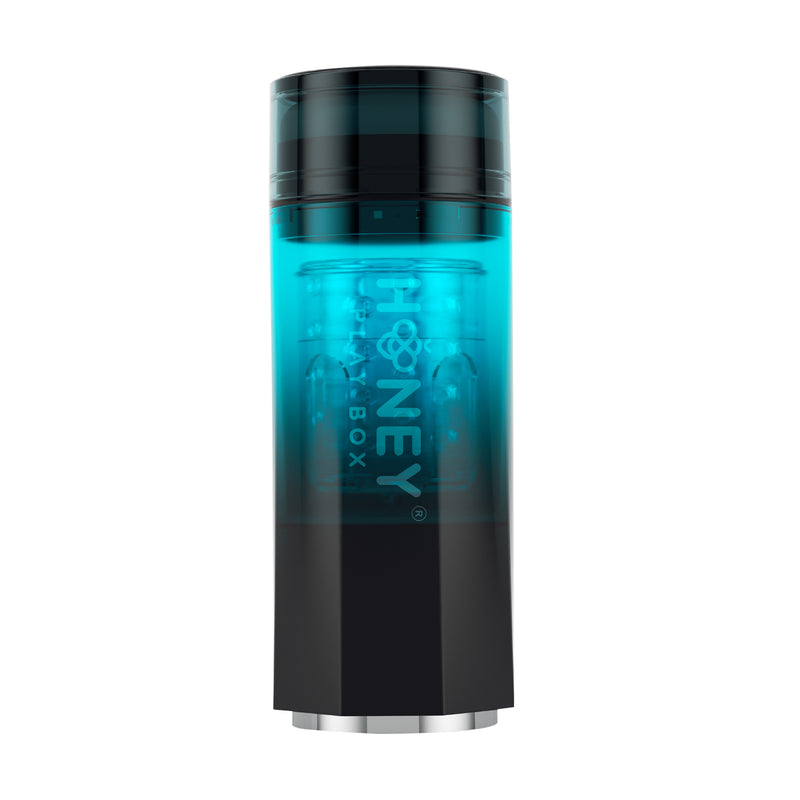 Honey Play Box Adrian - Water Spa Rotating Male Masturbator - Blue - Automatic Stroker Masturbator - Canister Masturbation Cup
