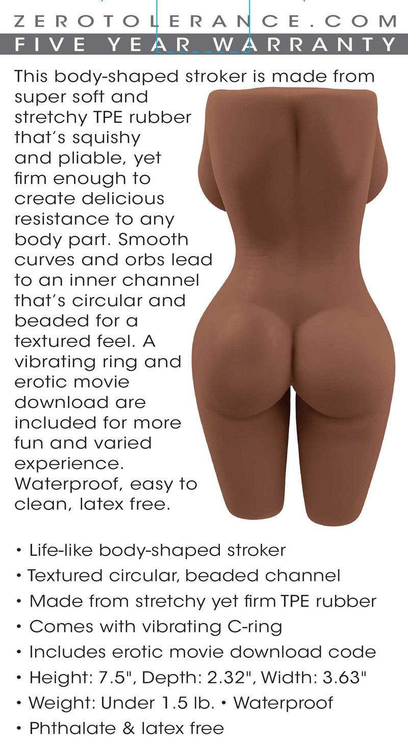 Evolved Novelties Body Language - Dark - Stroker Masturbator - Realistic Body Part Stroker