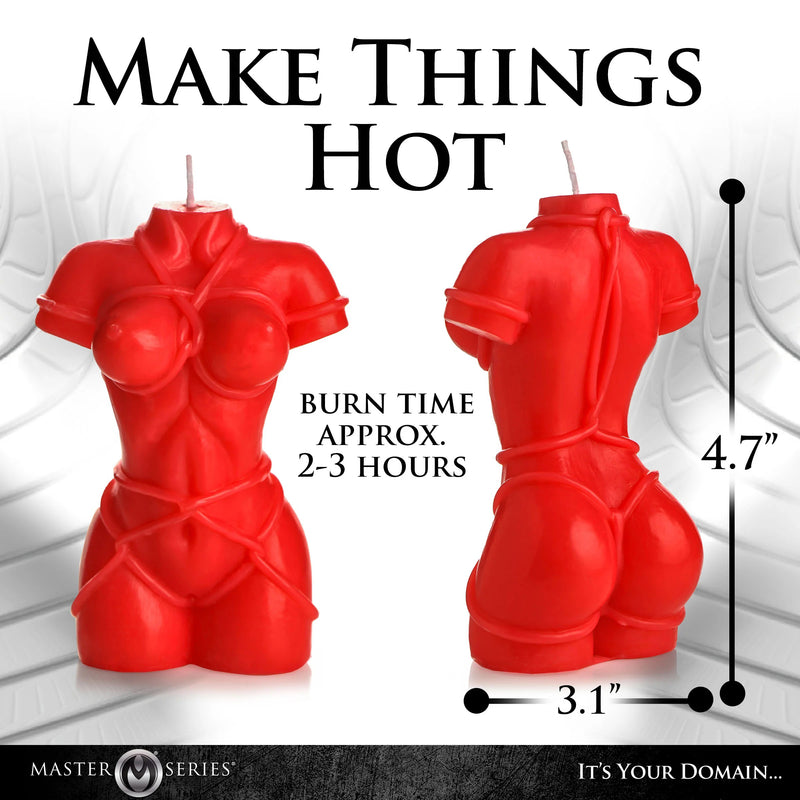 XR Brands Bound Goddess Drip Candle - Red