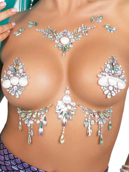 "Siren Adhesive Body Jewels Sticker - Clear LA-BODY022"