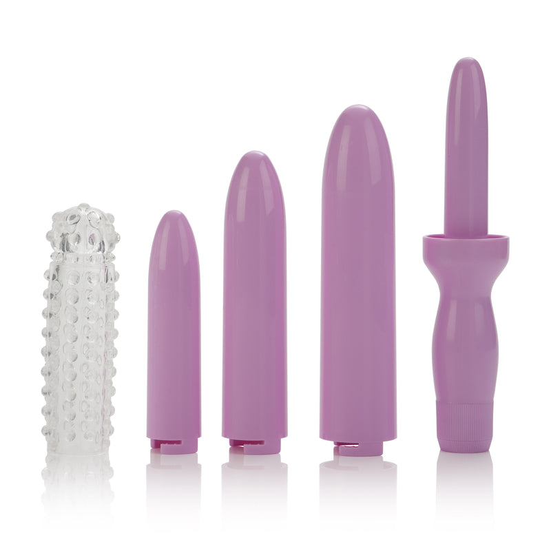 CalExotics Dr. Laura Bernam Dilators - Set of 4 Locking Sizes Plus Sleeve - Purple