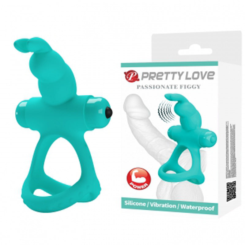Pretty Love Passionate Figgy Penis Ring - Turquoise