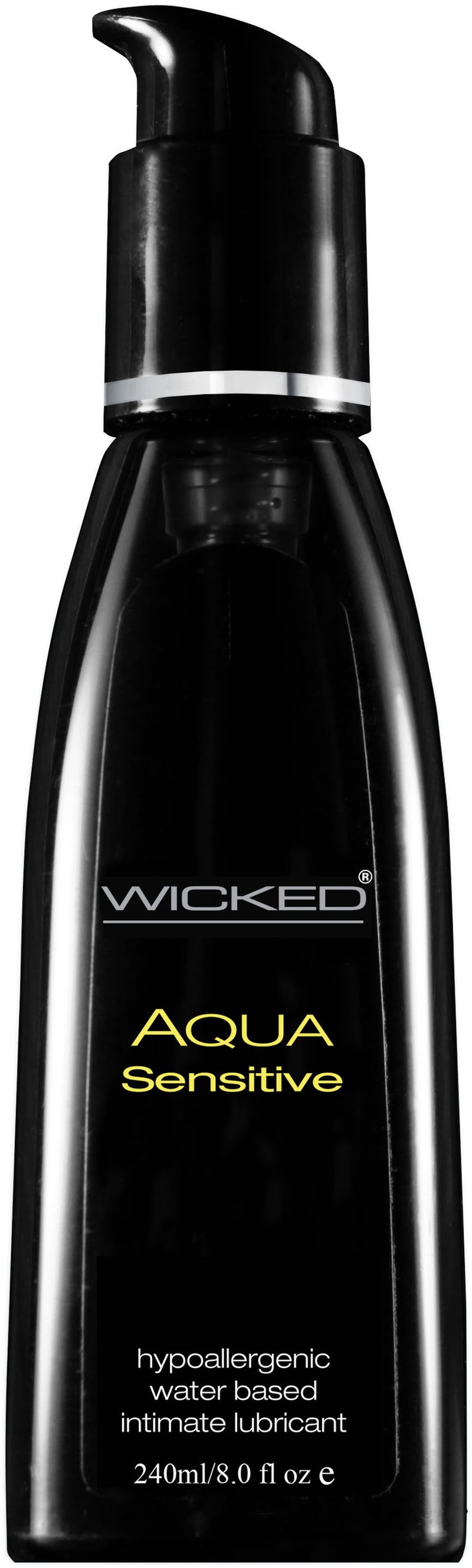 Wicked Sensual Care Aqua Sensitive Hypoallergenic Water Based Lubricant - 8 Fl. Oz.