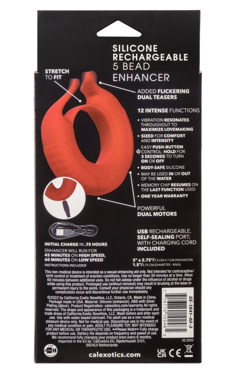 CalExotics Silicone Rechargeable Taurus Enhancer - Red