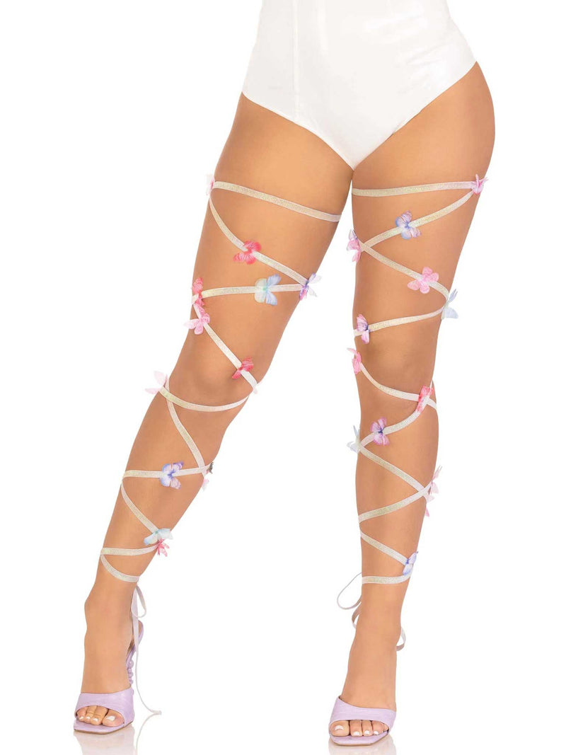 Leg Avenue Butterfly Leg Wraps - One Size - Multicolor