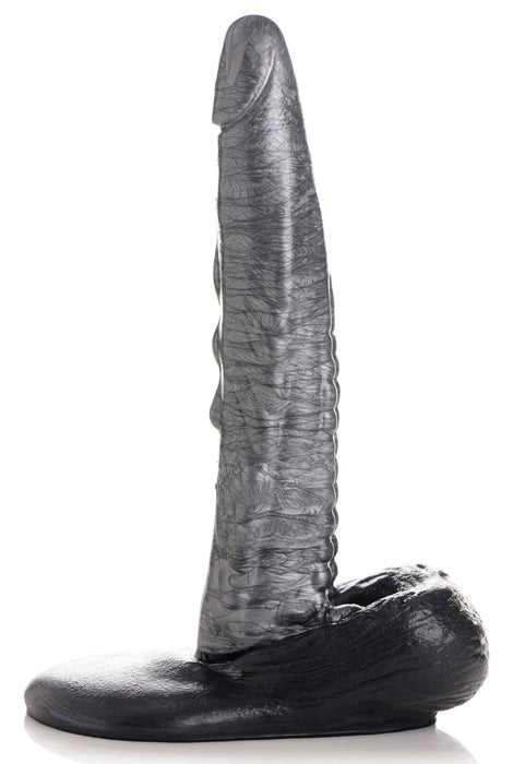 "The Gargoyle Rock Hard Silicone Dildo - Silver CC-AG875-SLV"