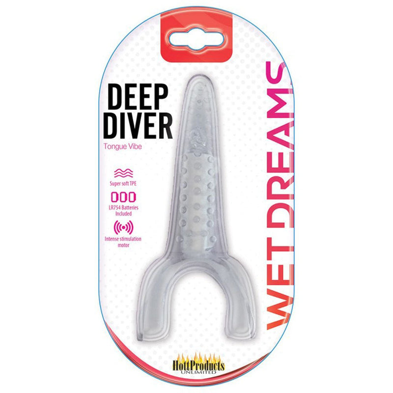 Hott Products Deep Diver Tongue Vibe - Clear