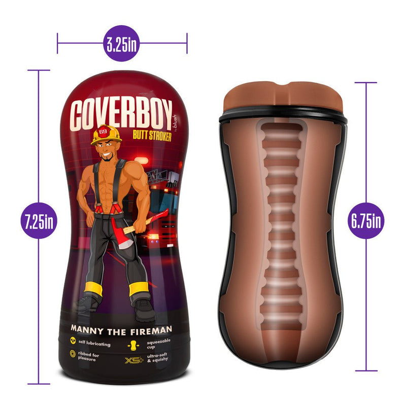 Coverboy Manny The Fireman Self Lubricating Realistic Tan Butt Stroker