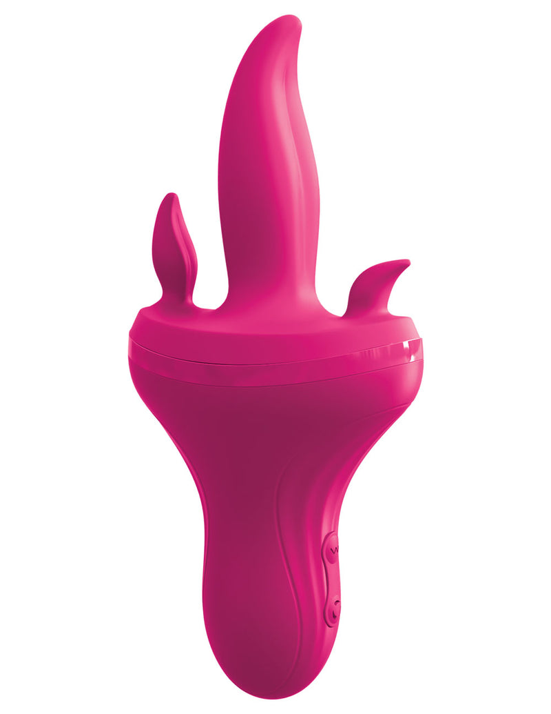 Pipedream Threesome Holey Trinity Triple Tongue Vibrator - Pink