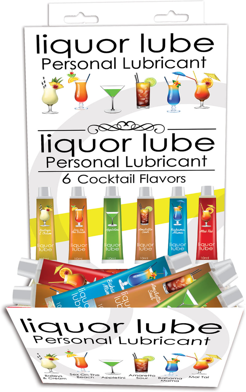Hott Products Liquor Lube Assorted Flavors 72 Pcs Display - Display - 6 Cocktail Flavors - 10ml Tubes