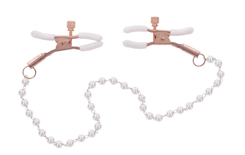 Sportsheets Peaches N Creame Pearl Nipple Clamps - Pink