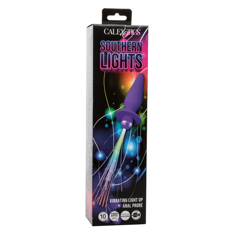 CalExotics Southern Lights - Vibrating Light Up Anal Probe - Purple
