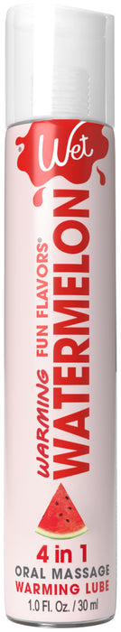 "Wet Warming Fun Flavors - Watermelon - 4 in 1 Lubricant 1 Oz WT20441"