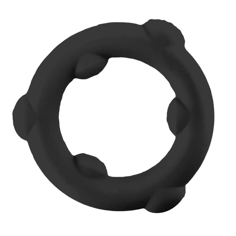 Oxballs Spinner Single Silicone Ring - Black Silicone