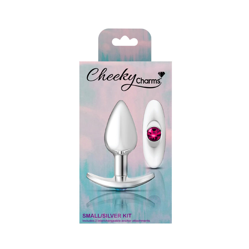 Viben Silver Anchor Buttplug Kit - Clear Iridescent/pink