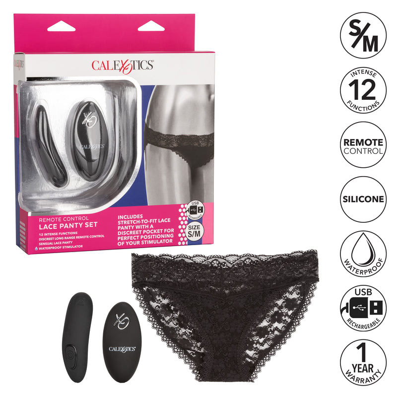 CalExotics Remote Control Lace Panty Set - S/m