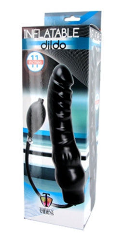 XR Brands Inflatable 11 Inch Super Dong - Black