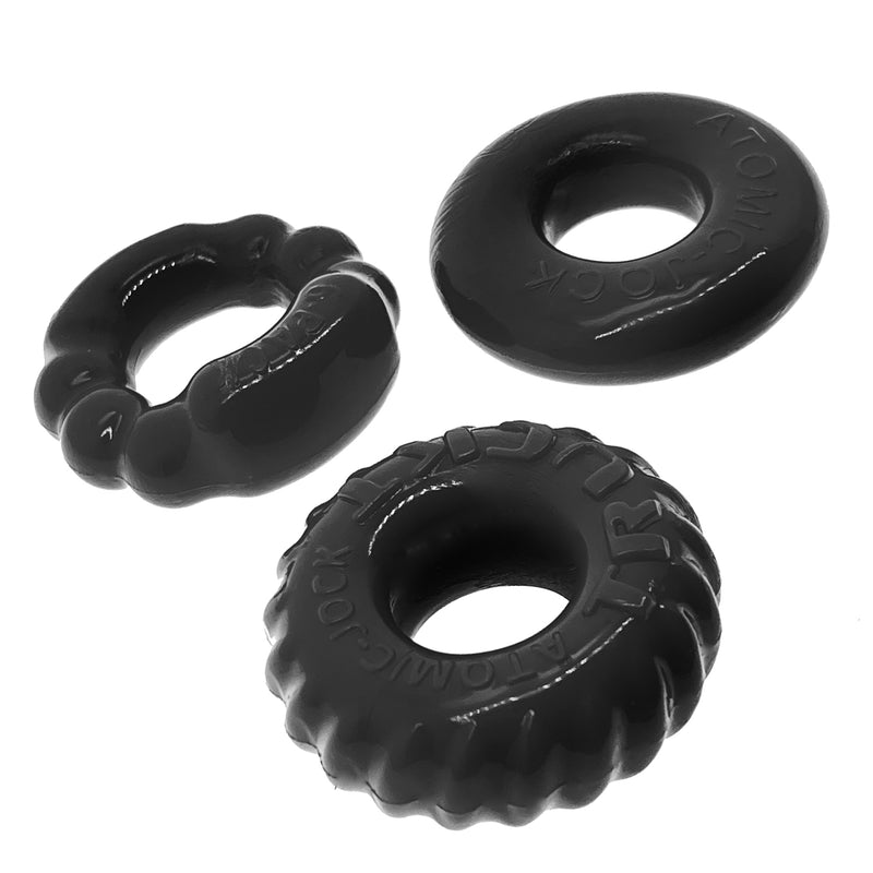 Oxballs Bonemaker 3-Pack Boner Rings - Black