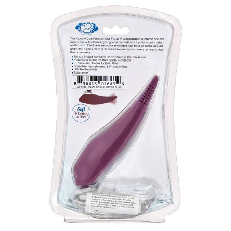 Cloud 9 Novelties Health and Wellness Oral Flutter Plus - Plum