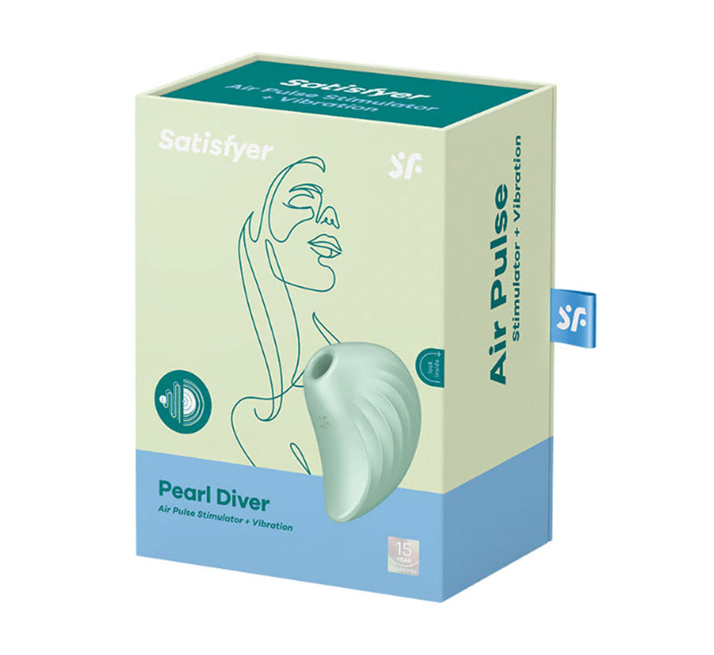 Satisfyer Satisfyer Pear Diver - Air Pulse Stimulator Plus Vibration - Mint