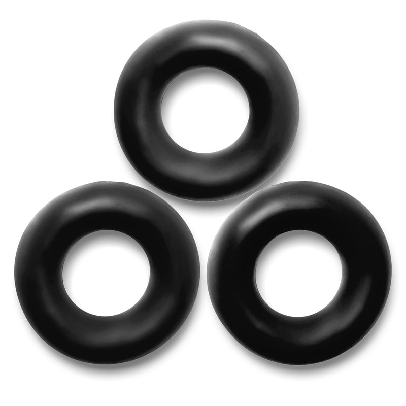Oxballs Fat Willy 3-Pack Jumbo C-Rings - Black