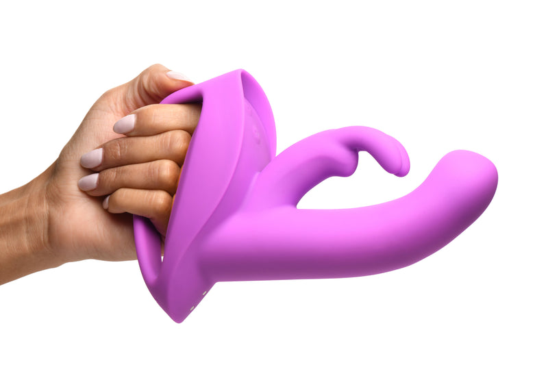 XR Brands 10x Come Hither Rocket Silicone Vibrator - Purple