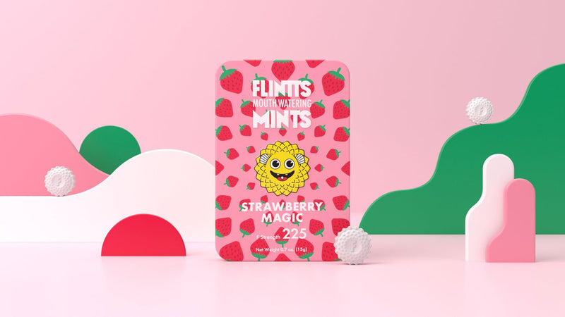 Flintts Mints Flintts Mouth Watering Mints Strawberry Magic - F-Strength 225