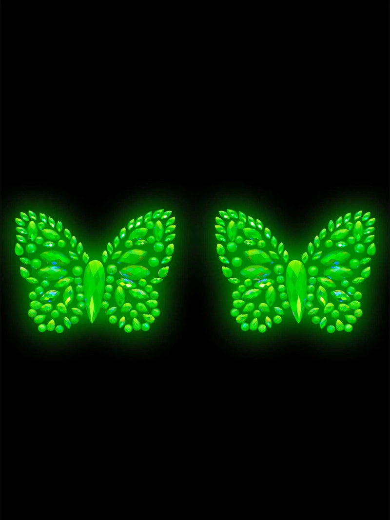 Leg Avenue Chrysalis Sticker Nipple Pasties - Glow in the Dark