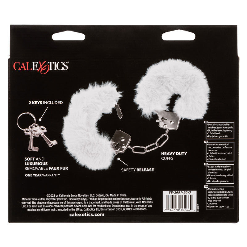 CalExotics Ultra Fluffy Furry Cuffs - White