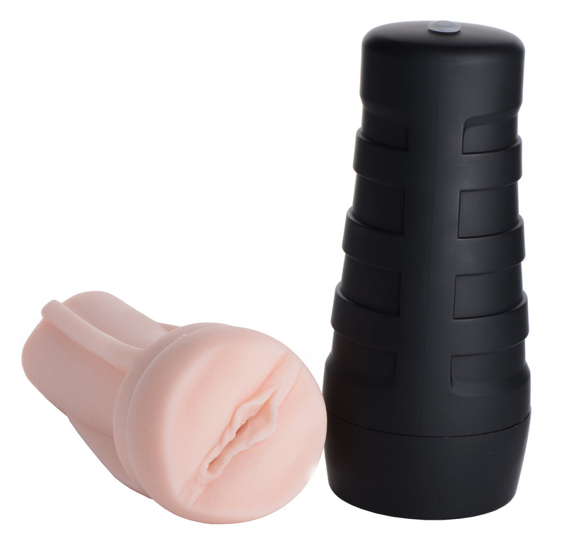 Curve Toys Mistress Brooke Deluxe Pussy Stroker - Light - Realistic Stroker Masturbator - Canister Masturbation Cup
