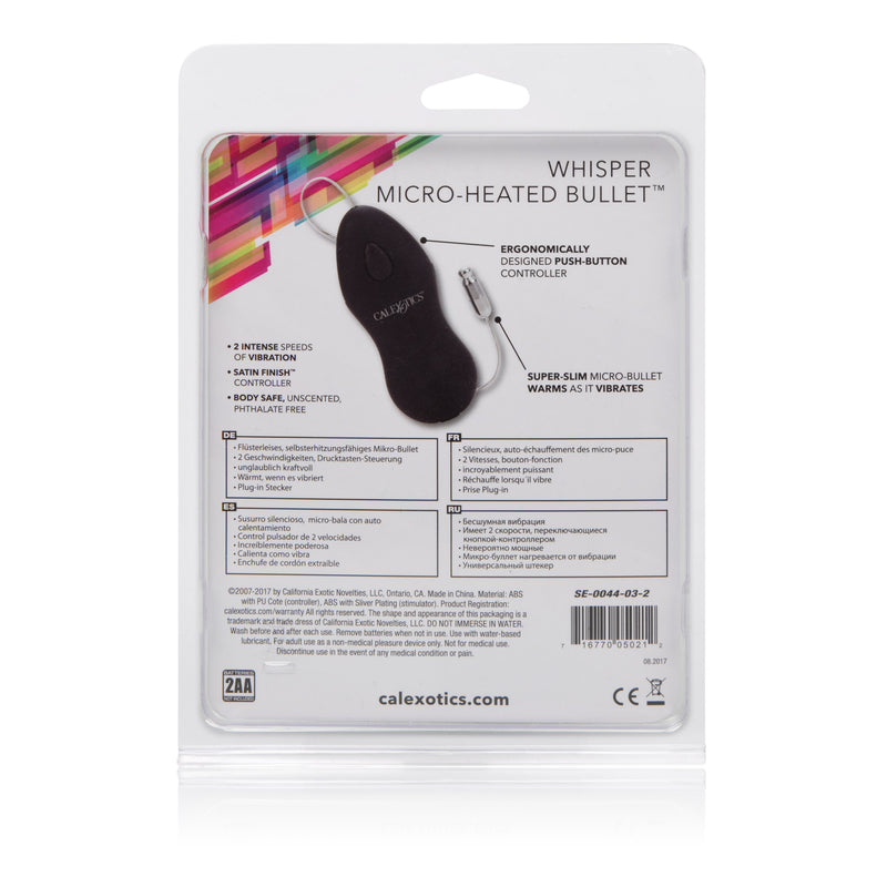 CalExotics Whisper Micro Heated Bullet - Black