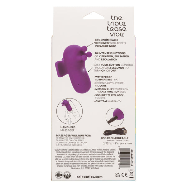CalExotics Neon Vibes the Triple Tease Vibe - Purple