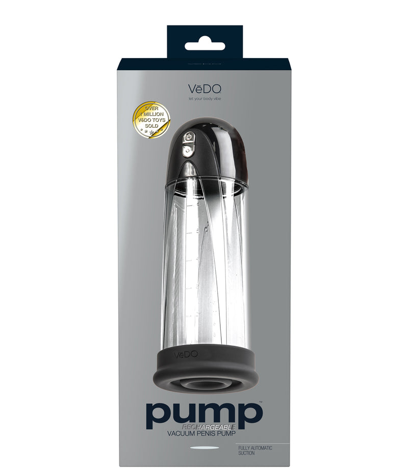 VeDO Pump Rechargeable Vacuum Penis - Just Black