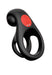 "Red Dot Vibrating Cock Ring V2 With Remote - Black/red IC5077"