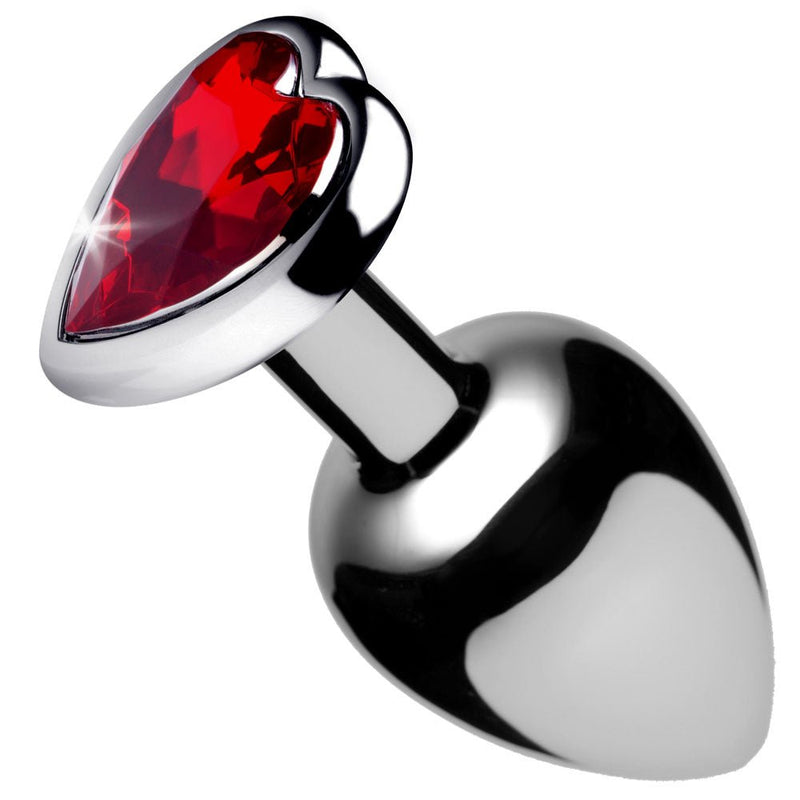 XR Brands Red Heart Gem Anal Plug - Small