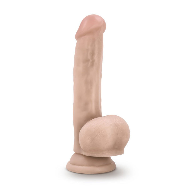 Coverboy Mr. Jackhammer Realistic Beige 8.5-Inch Long Dildo With Balls & Suction Cup Base