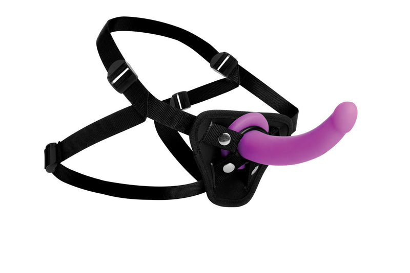 XR Brands Navigator Silicone G-Spot Dildo With Harness