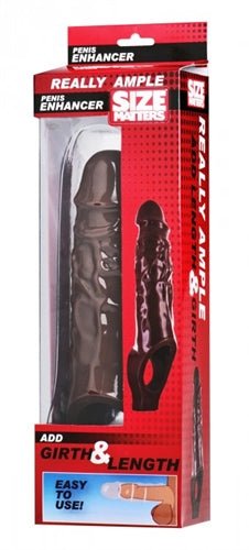 XR Brands Really Ample Penis Enhancer Sheath - Brown