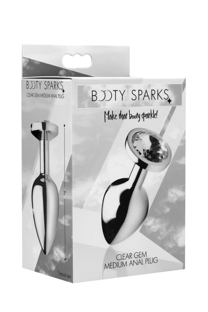 XR Brands Clear Gem Anal Plug - Medium