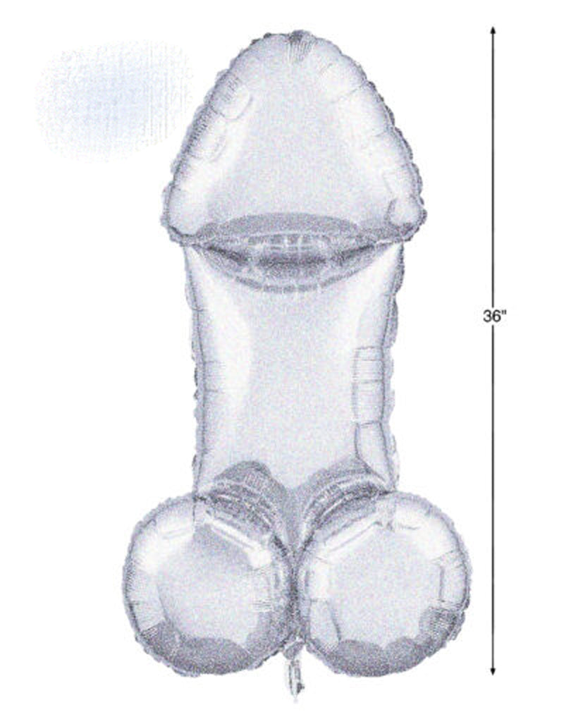 Little Genie Glitterati Disco Penis 3 Foot Mylar Balloon