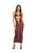 "Bodystocking Gown and Shrug Dmnd - One Size - Cherry Lacquer DG-0523BGOS"