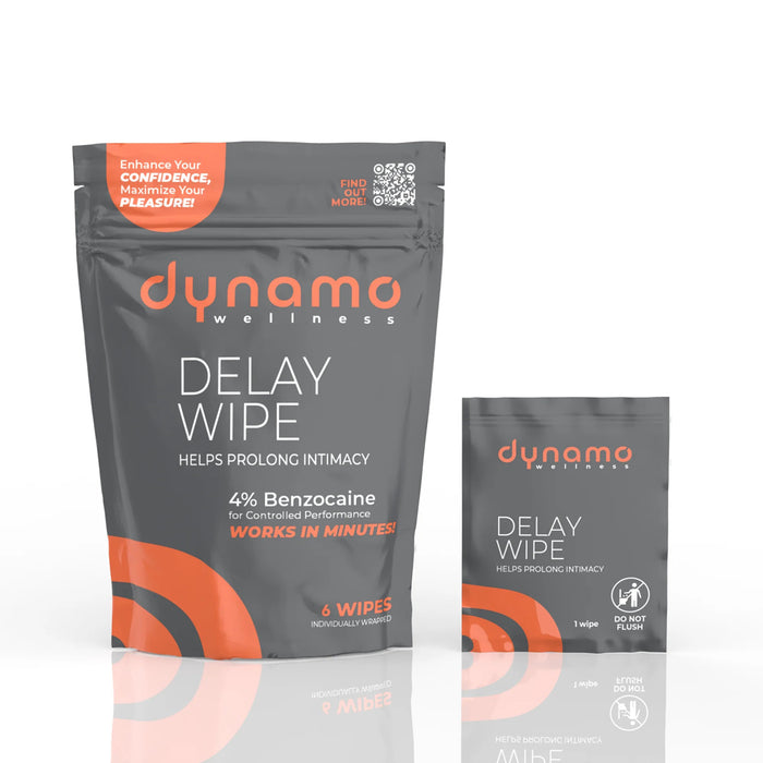 "Dynamo Wellness Delay Wipe 4% - 6 Pack SO-DWDW04-6"