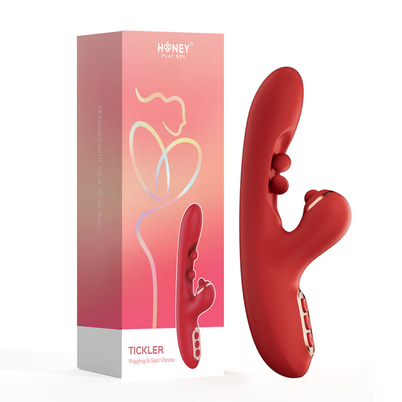 Honey Play Box Tickler Wiggling G-Spot Vibrator - Red