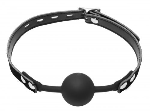 XR Brands Premium Hush Ball Silicone Comfort Forming Locking Ball Gag