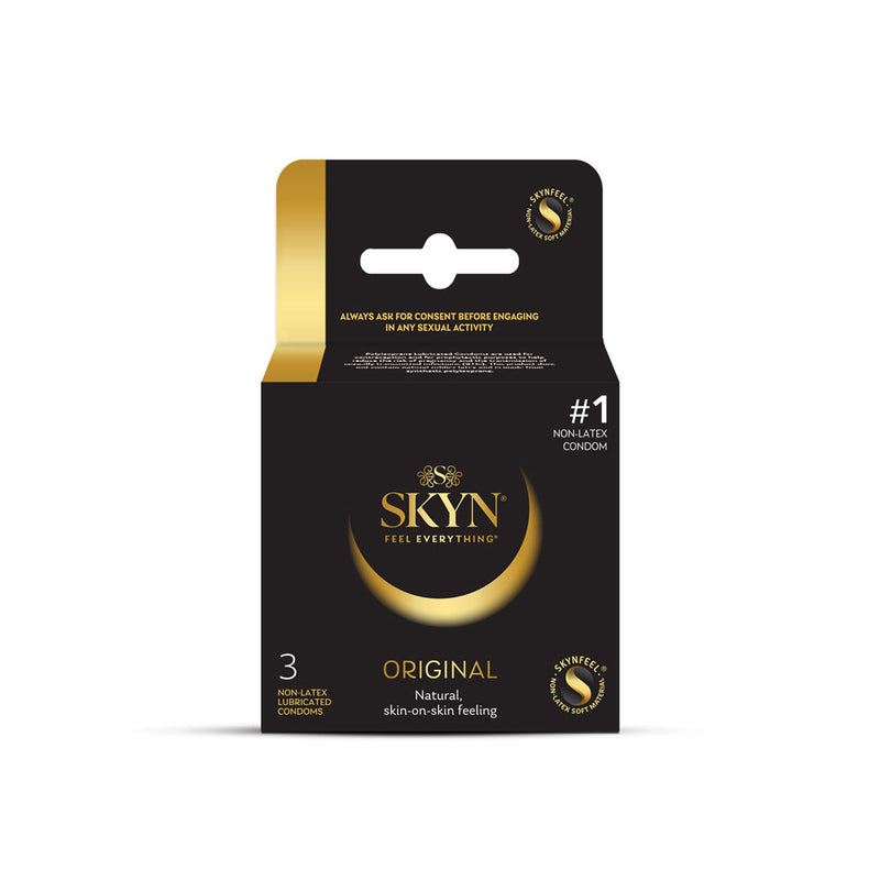 Paradise Marketing Skyn Original - Non-Latex Lubricated Condoms - 3 Pack